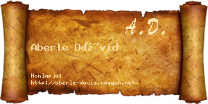 Aberle Dávid névjegykártya